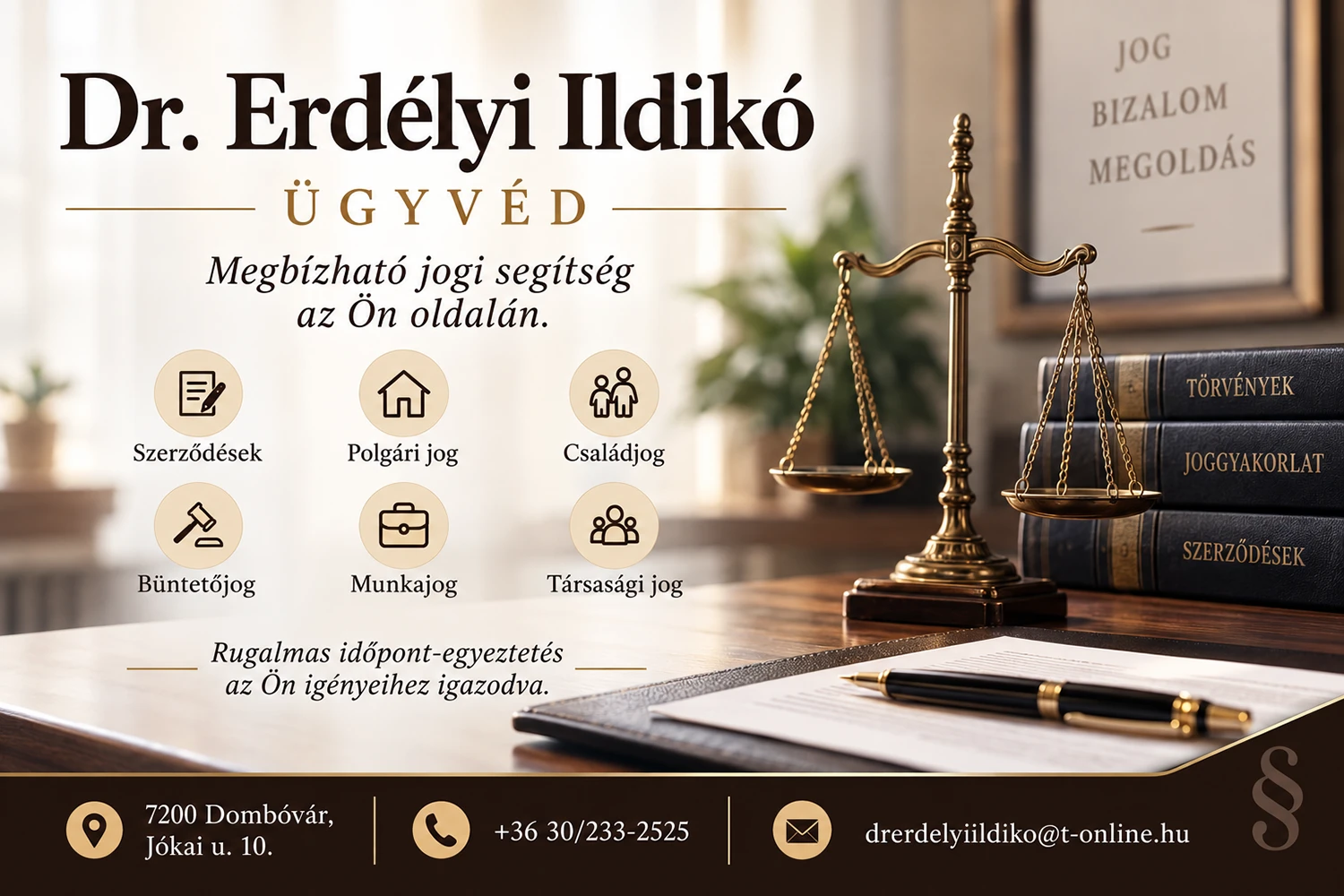 Dr. Erdélyi Ildikó ügyvéd Dombóváron