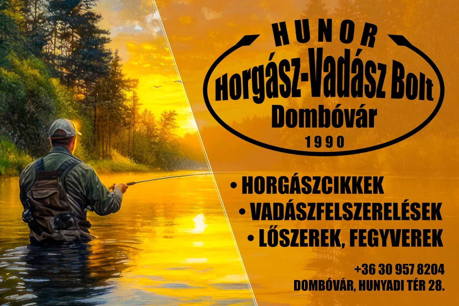Horgász- és vadászbolt Dombóváron – Hunor Horgász-Vadász Bolt