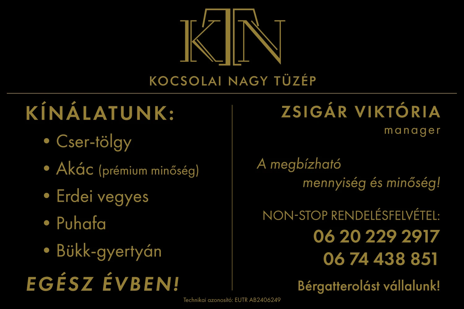 Kocsolai Nagy Tüzép – tűzifa Kocsolán